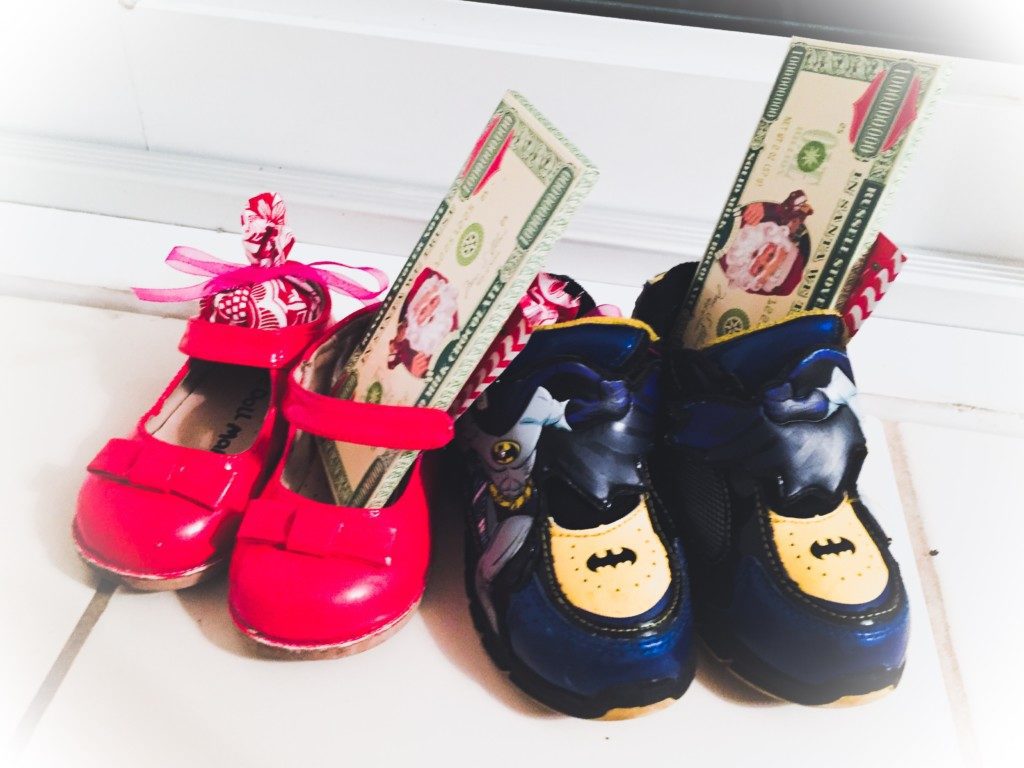 Children's shoes with treats from Saint Nicholas
