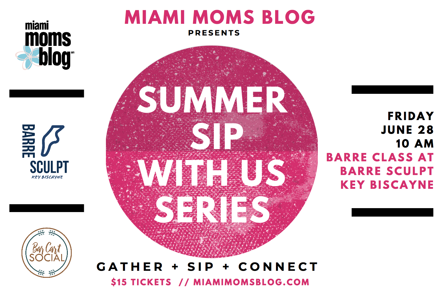 Miami Moms Blog Summer Sip With Us Barre Sculpt Key Biscayne