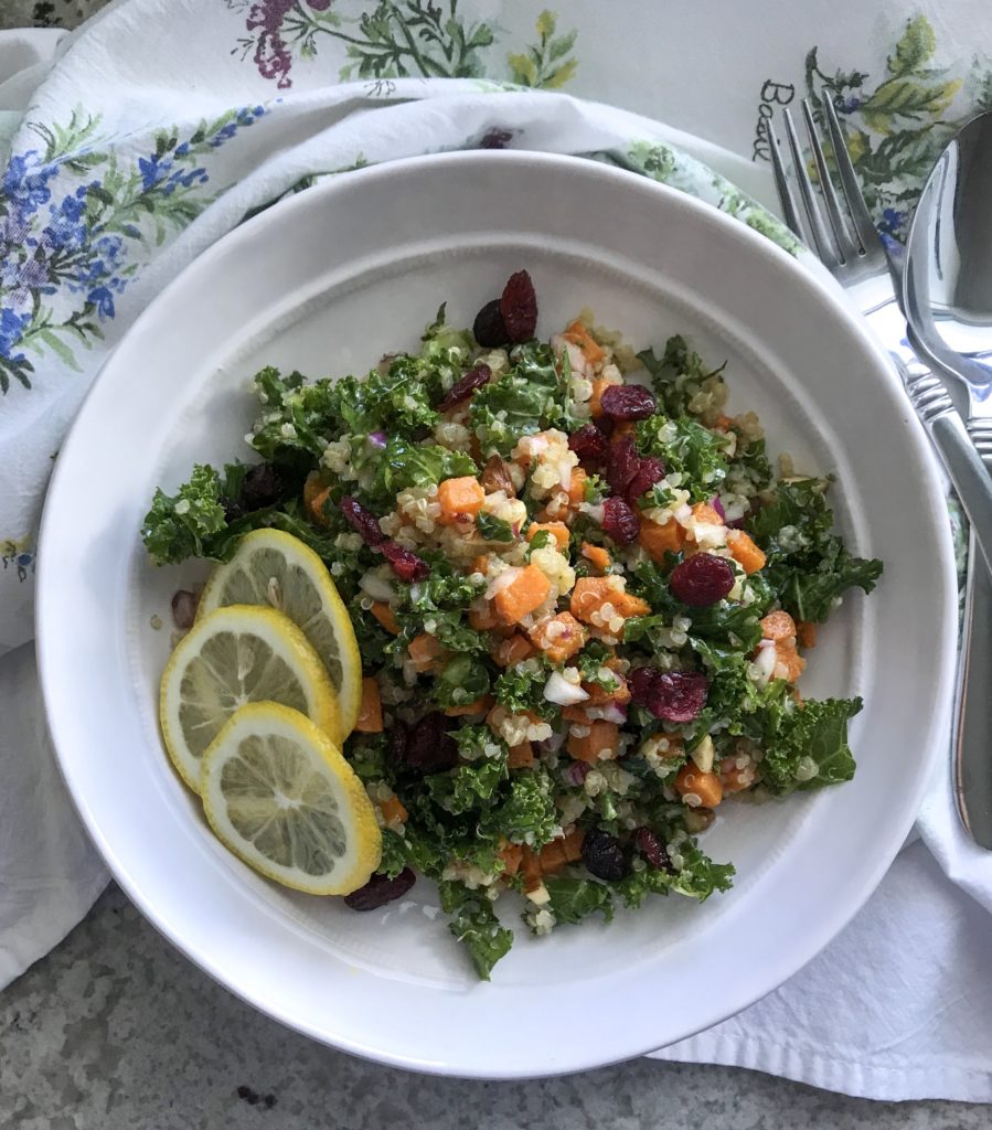 Roasted Sweet Potato, Quinoa, &amp; Kale Fall Salad: A Quick Weeknight Meal Whitney Khan Contributor Miami Moms Blog