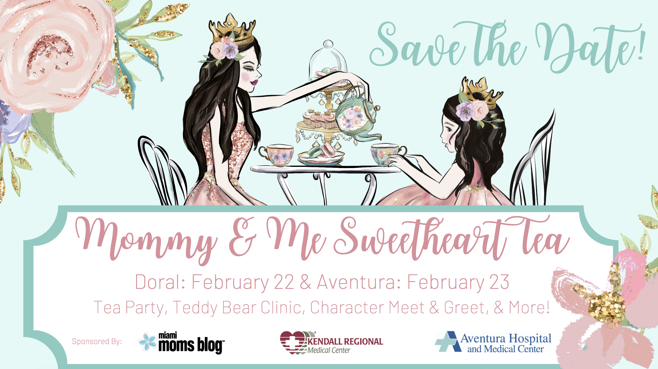 miami moms blog mommy and me sweetheart tea Kendall regional medical center Aventura hospital and medical center 