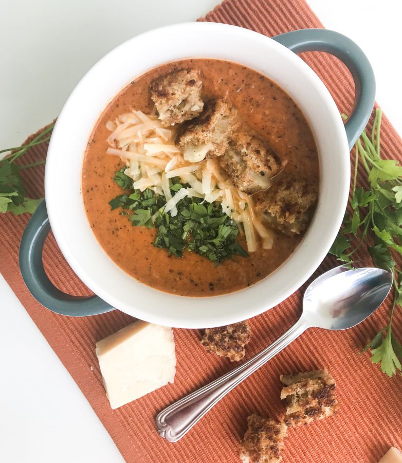Homemade Tomato Soup with Grilled Cheese Croutons Whitney Khan Contributor Miami Moms Blog