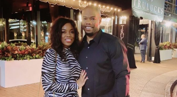 Image: Sharonda and her husband outside Trulucks