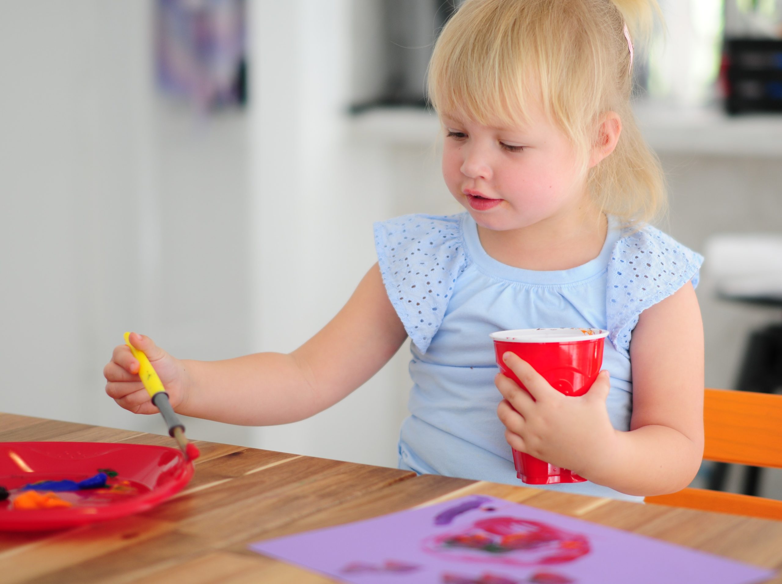 Toddler painting Rachel Hulsund Contributor Miami Moms Blog