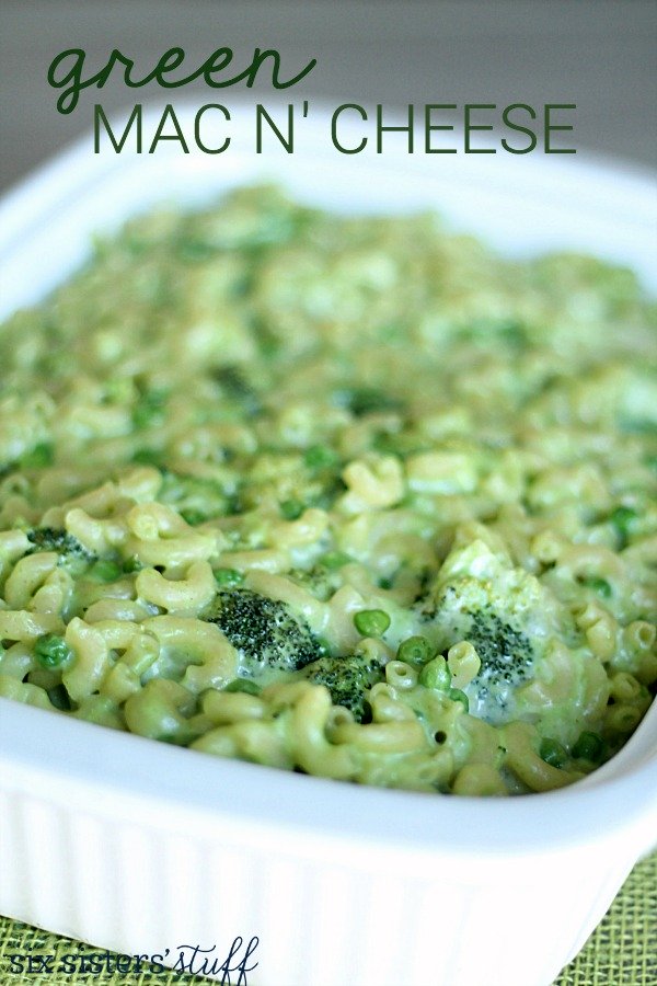 Image: A pan of homemade green mac n' cheese