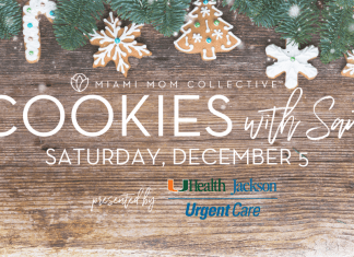 Miami Mom collective Cookies with Santa 2020