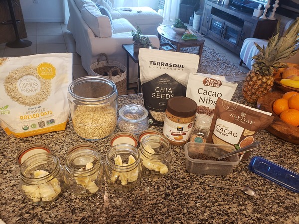 Nutrient rich ingredients for overnight oats (Easy Healthy Breakfast for Parents and Toddlers Sandra Jacquemin Contributor Miami Mom Collective)