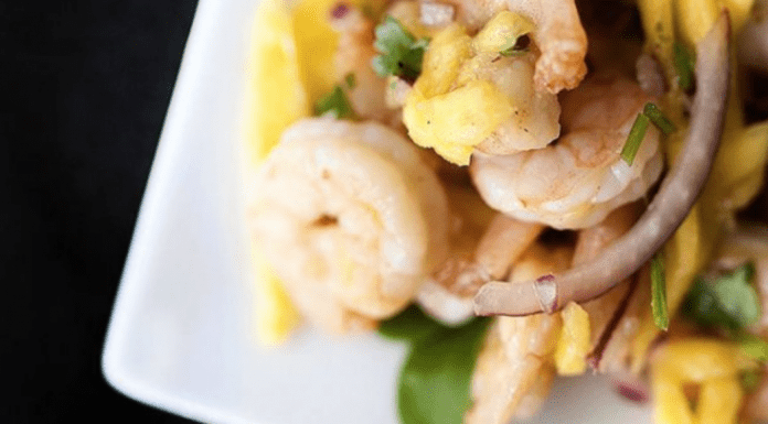 Mango salsa with shrimp (Recipes: 3 Inspirations to Help You Keep Your New Year's Resolutions Janeris Marte Contributor Miami Mom Collective)