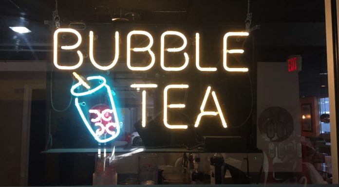 A neon sign that says bubble tea (Bubble Tea: My Epic Quest for the Perfect Boba Combination Kristen Llorca Contributor Miami Mom Collective)