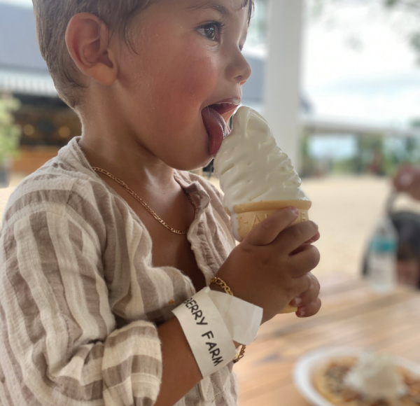 Enjoying some ice cream at The Berry Farm (Dianna Hill Contributor Miami Mom Collective)