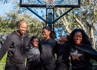 Sharonda and her family (Tourney Time: Are You Ready for the Dance? Sharonda Stewart Contributor Miami Mom Collective)