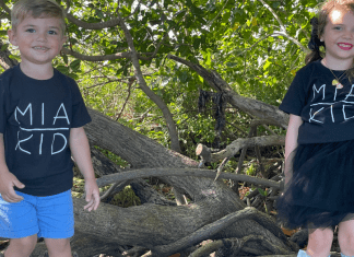 Dianna's kids wearing their MIA KID shirts (Love Where You Live: Why I Love Living in Cutler Bay Dianna Hill Contributor Miami Mom Collective)