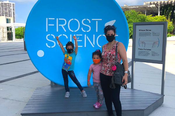 Zoe and her daughters at Frost Science (Moving to Miami: What I Wish I Knew Zoe Costa Contributor Miami Mom Collective)