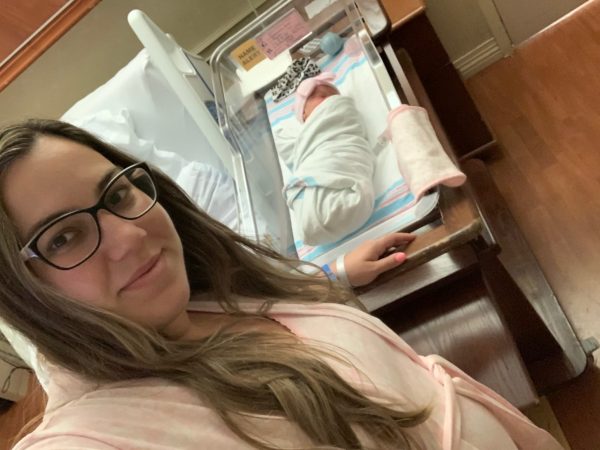 Alexa with her newborn daughter (C-Section Recovery: Taking Care of Yourself So You Can Care For Baby! Alexa Gonzalez Contributor Miami Mom Collective)