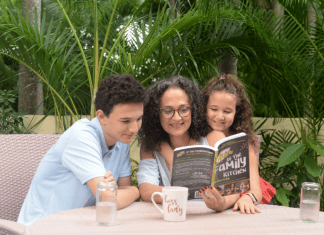 Adita reading with her kids (Parenting: The Ups, Downs, and All the Way Arounds Adita Lang Contributor Miami Mom Collective)