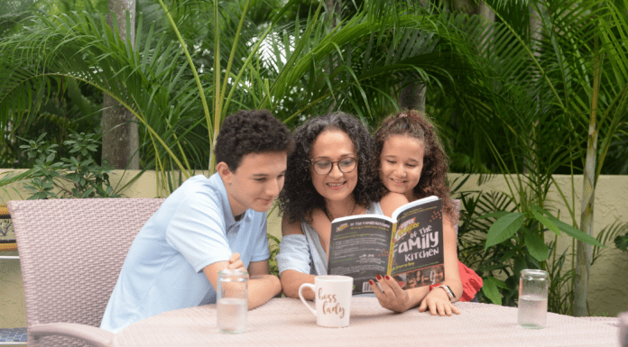 Adita reading with her kids (Parenting: The Ups, Downs, and All the Way Arounds Adita Lang Contributor Miami Mom Collective)