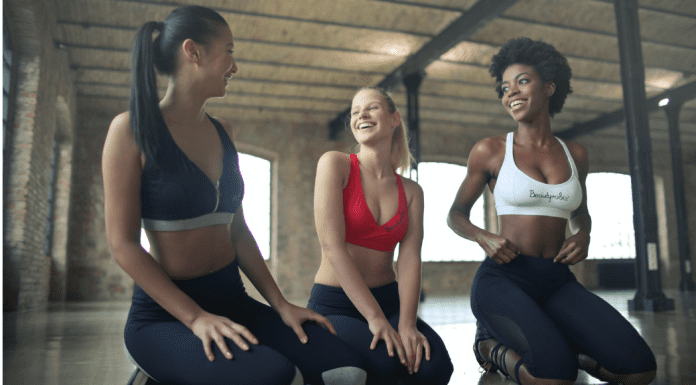 Three women working out (National Women's Health Week & Why It's Important for Moms Zoe Costa Contributor Miami Mom Collective)
