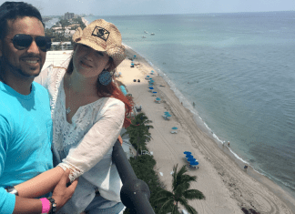 Image: Jessica and her husband enjoying a beach destination (Weekend Getaway: 12 Florida Destinations for Mom and Dad Jessica Alvarez-Ducos Contributor Miami Mom Collective)