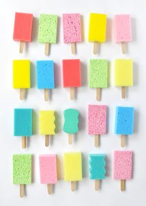Sponge popsicle sticks