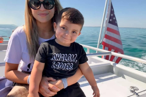 Bella and her son on the Key Largo Princess Glass Bottom Boat (Family Fun in the Florida Keys: Where to Go & What to Do Bella Behar Contributor Miami Mom Collective)