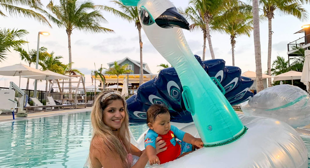 Bella and her son enjoying some pool time in the Keys (Family Fun in the Florida Keys: Where to Go & What to Do Bella Behar Contributor Miami Mom Collective)