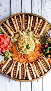 A hot dog charcuterie board (Aymee Blanco Contributor Miami Mom Collective)