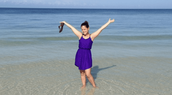 Lorena at the beach at Marco Island (Family Fun at Marco Island Lorena Lougedo Contributor Miami Mom Collective)