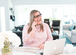 Image: Vanessa working from home (Support Working Women This National Business Women’s Week Vanessa Santamaria Contributor Miami Mom Collective)
