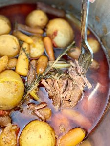 Image: Cooked pot roast in the Instant Pot (Instant Pot Pot Roast: Minimal Effort, Maximum Deliciousness Rachelle Haime Contributor Miami Mom Collective)