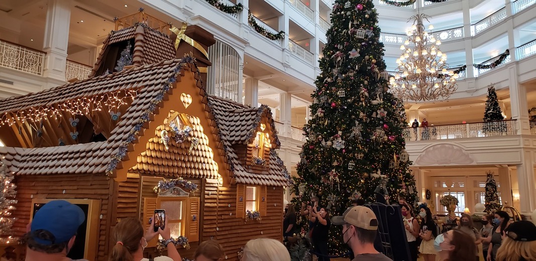 Image: A large gingerbread house at a Disney resort (Disney For The Holidays, and Some Magical Tips Sandra Jacquemin Contributor Miami Mom Collective)