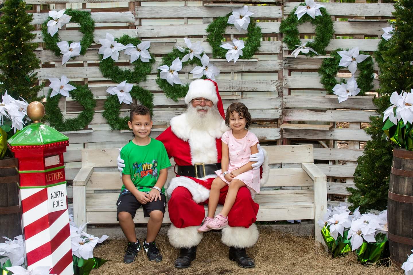 Image: Lynda's kids posing for a picture with Santa (Winter Break Bucket List: Have Fun & Make Lasting Memories | Dr. Bob Lynda Lantz Editor Miami Mom Collective)