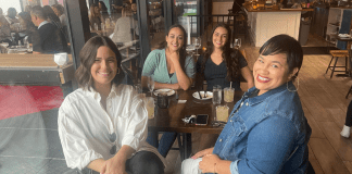 Image: Alisa and her friends enjoying a girls'night out (Galentine's Day 2022: Celebrate Love All Month Alisa Britton Contributor Miami Mom Collective)