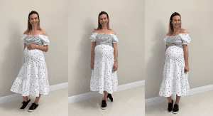 Image: Jessica models a cute off the shoulder look (Date Night Outfit Ideas Just in Time for Valentines Day Jessica Socarras Contributor Miami Mom Collective)