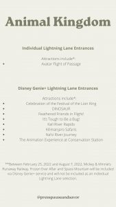 Animal Kingdom Lightning Lanes Info