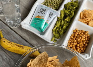 A tray of clean, healthy snack options