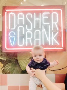 A baby at Dasher & Crank in Wynwood