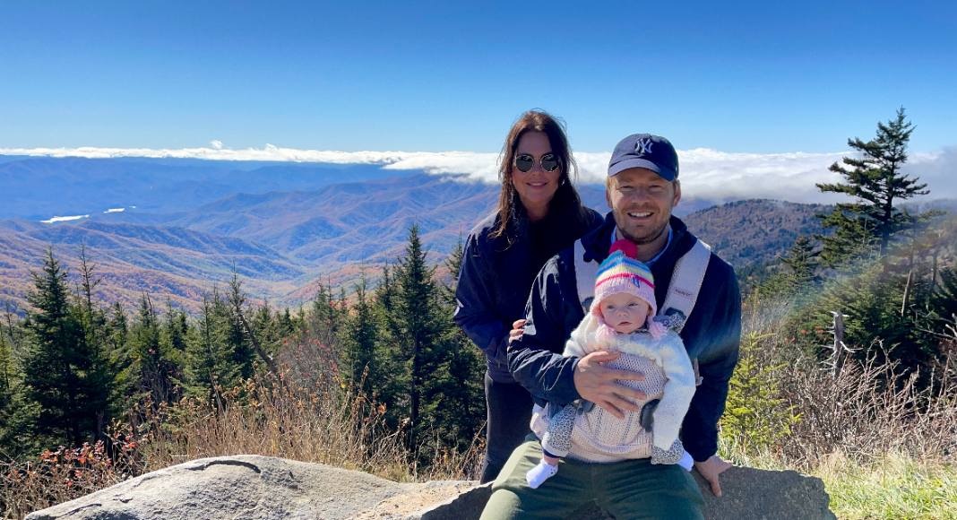 Morgan with her family in the mountains of Asheville