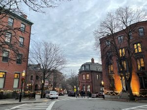 A street view of one of Boston's main streets