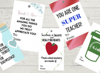 Gift tags for teacher appreciation week