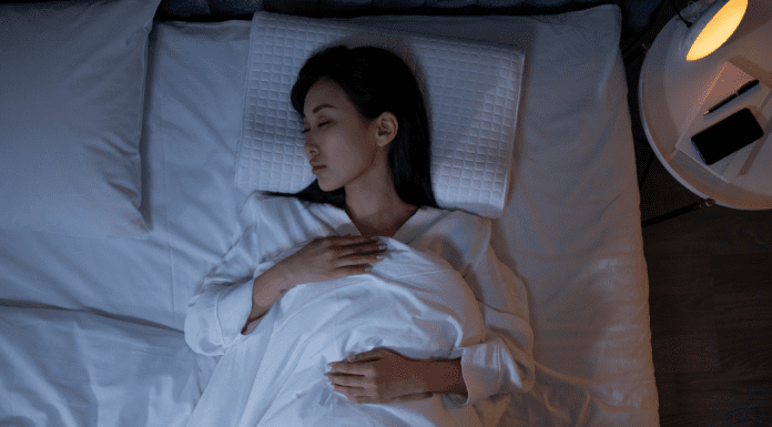 A woman sleeping