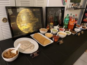 A Star Wars themed taco station