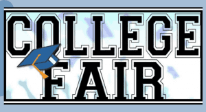 A banner that reads "College Fair"