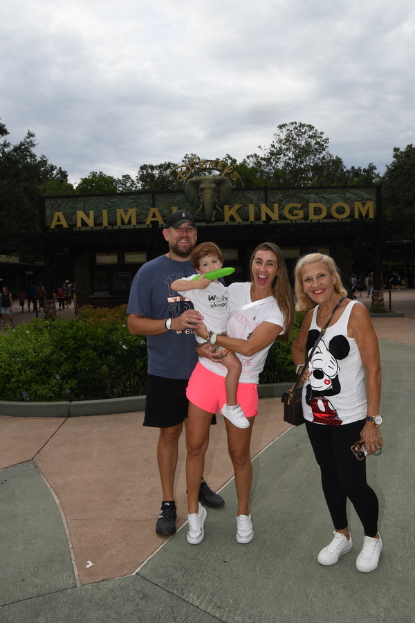 Sandra and her family at Animal Kingdom