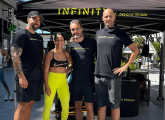 Illiett with the team from INFINITY, beyond fitness