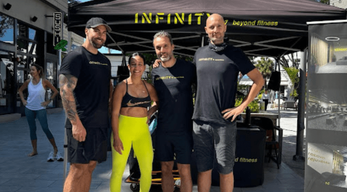 Illiett with the team from INFINITY, beyond fitness