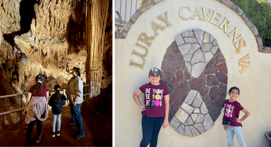 Vanessa and her family exploring Luray Caverns