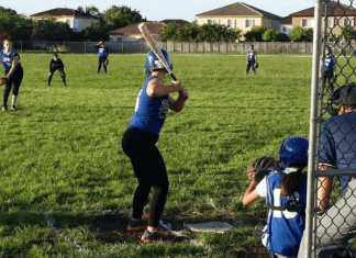 A high school student participating in sports