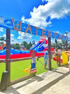 The entrance to the water park at By Brothers Amusement Park