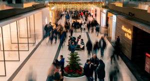 A crowded mall during the holidays