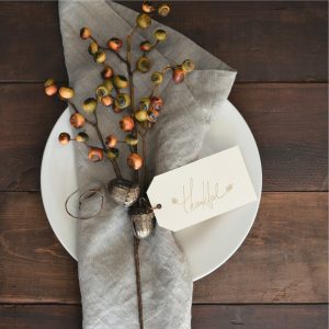 A Thanksgiving place setting