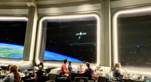 Image: Inside the dining room at Epcot's Space 220